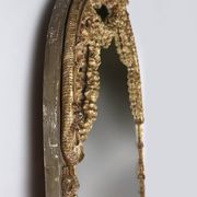 Grand miroir de cheminée baroque en bois doré, France vers 1800