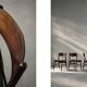 Ensemble de 4 chaises de salle à manger scandinaves modernes des années 50 en hêtre et palissandre.
