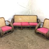 Bamboo bench and chairs