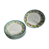 6 Digoin-Sarreguemines old artichaud plates