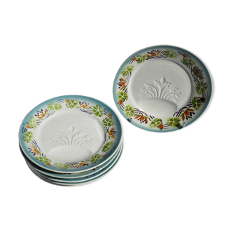 6 Digoin-Sarreguemines old artichaud plates