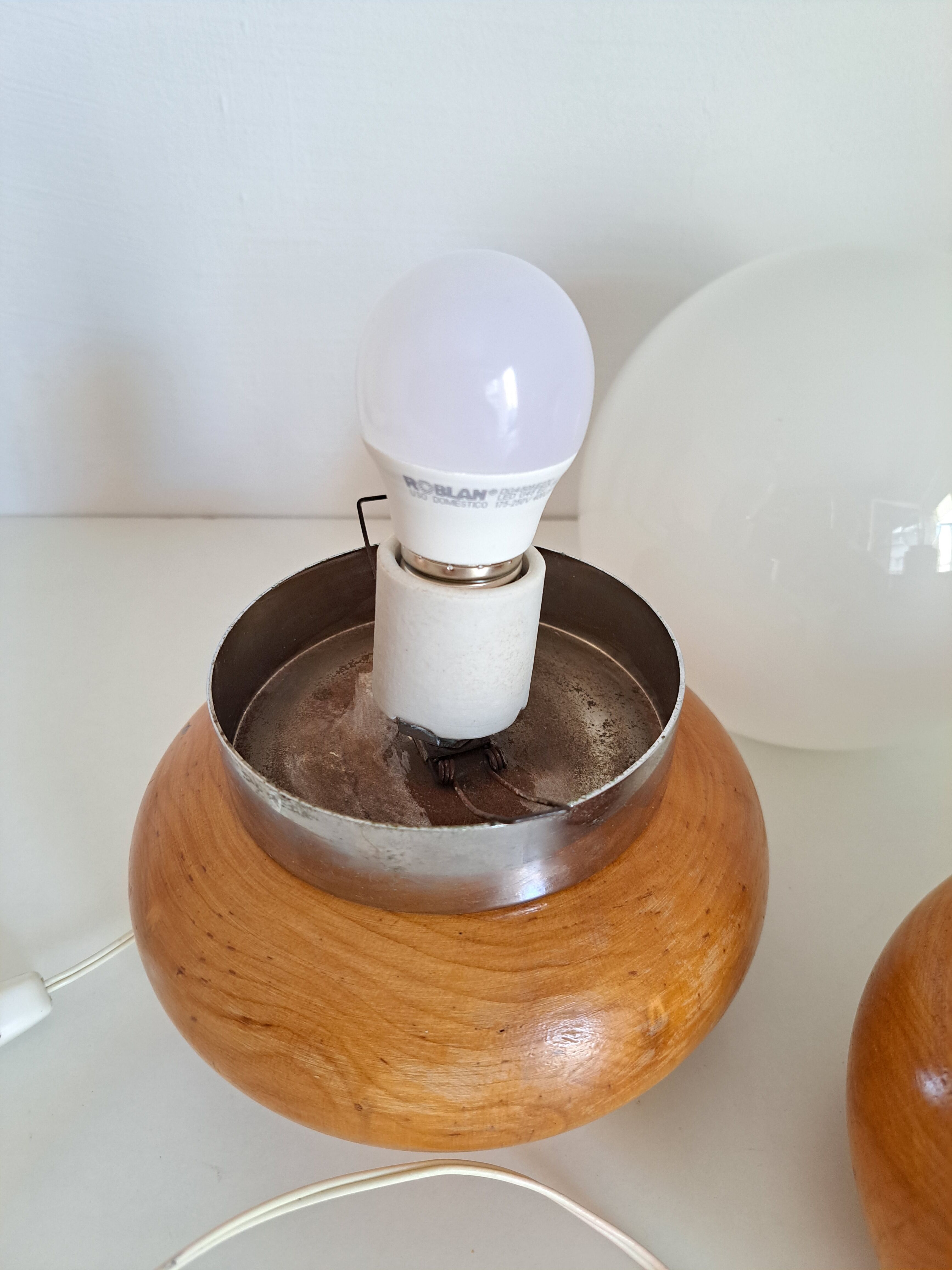 Paire de lampes de chevet vintage