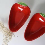 Pair of Saint Clément barbotine dishes