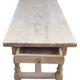 Solid oak farmhouse table with a drawer, tabletop thickness 5 cm.