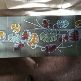 Signed ceramic table metal base