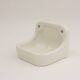 Wall-mounted earthenware soap dish