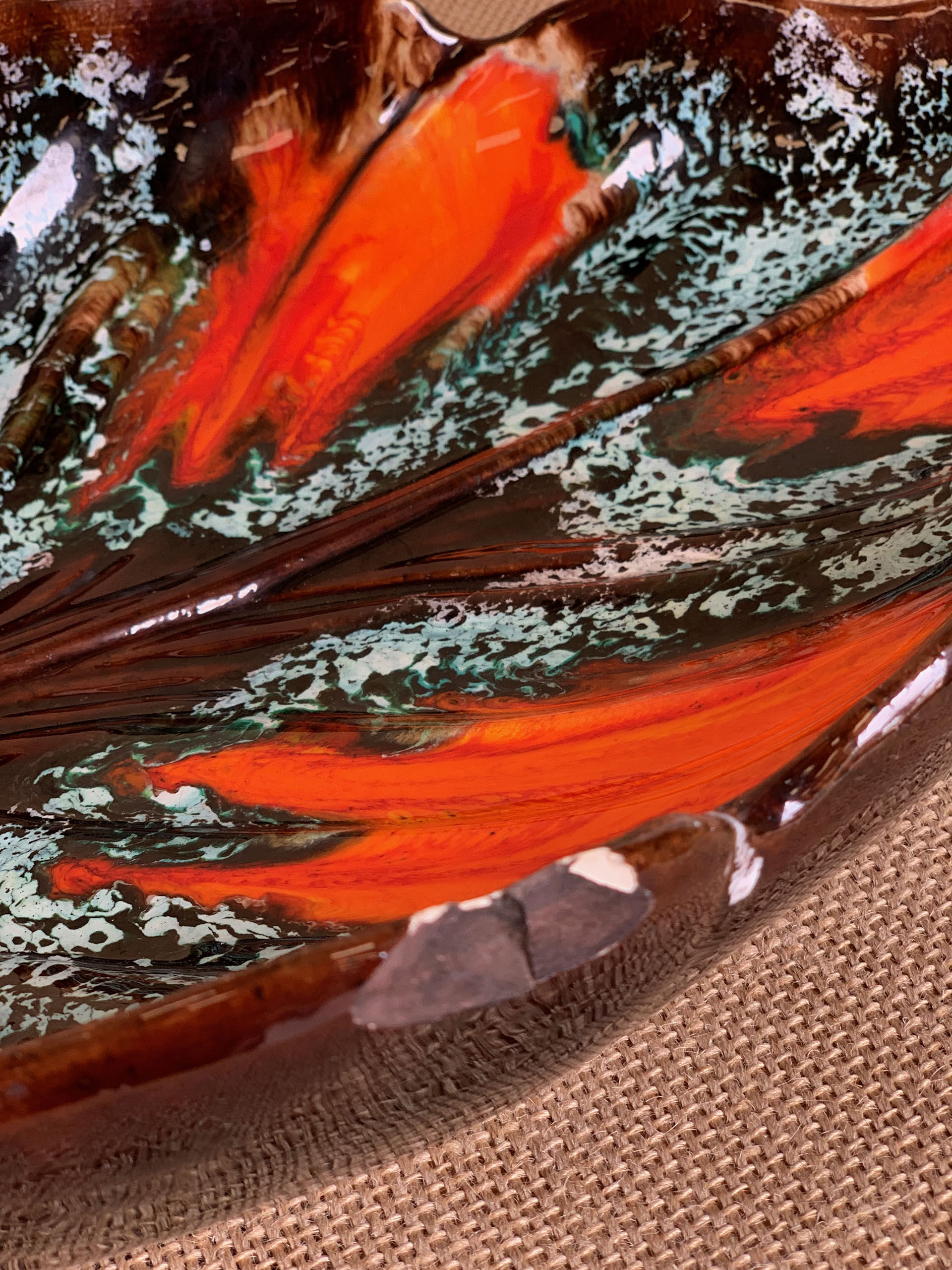 Pocket tray multicolored ceramic Vallauris unsigned