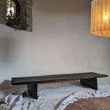 Table basse bois brûlé