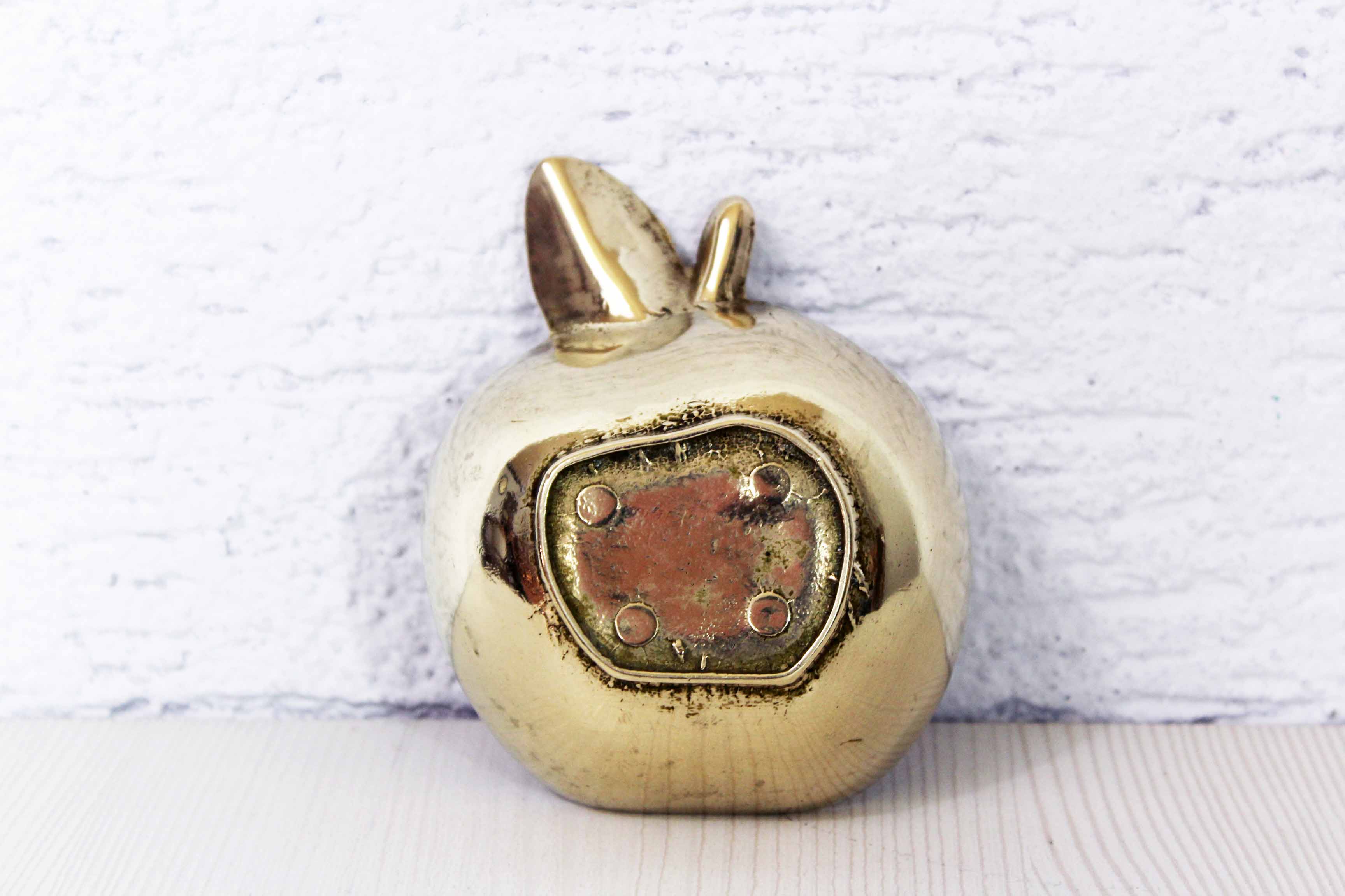 Apple bronze trinket bowl 1960