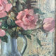 Oil on panel bouquet of roses signed Akar (?) in its gilded frame.
