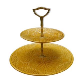 Gien ceramic servant with autumn decoration - 2 floors