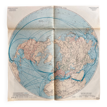 Old map Communications — Northern Hemisphere | Maritime routes & p