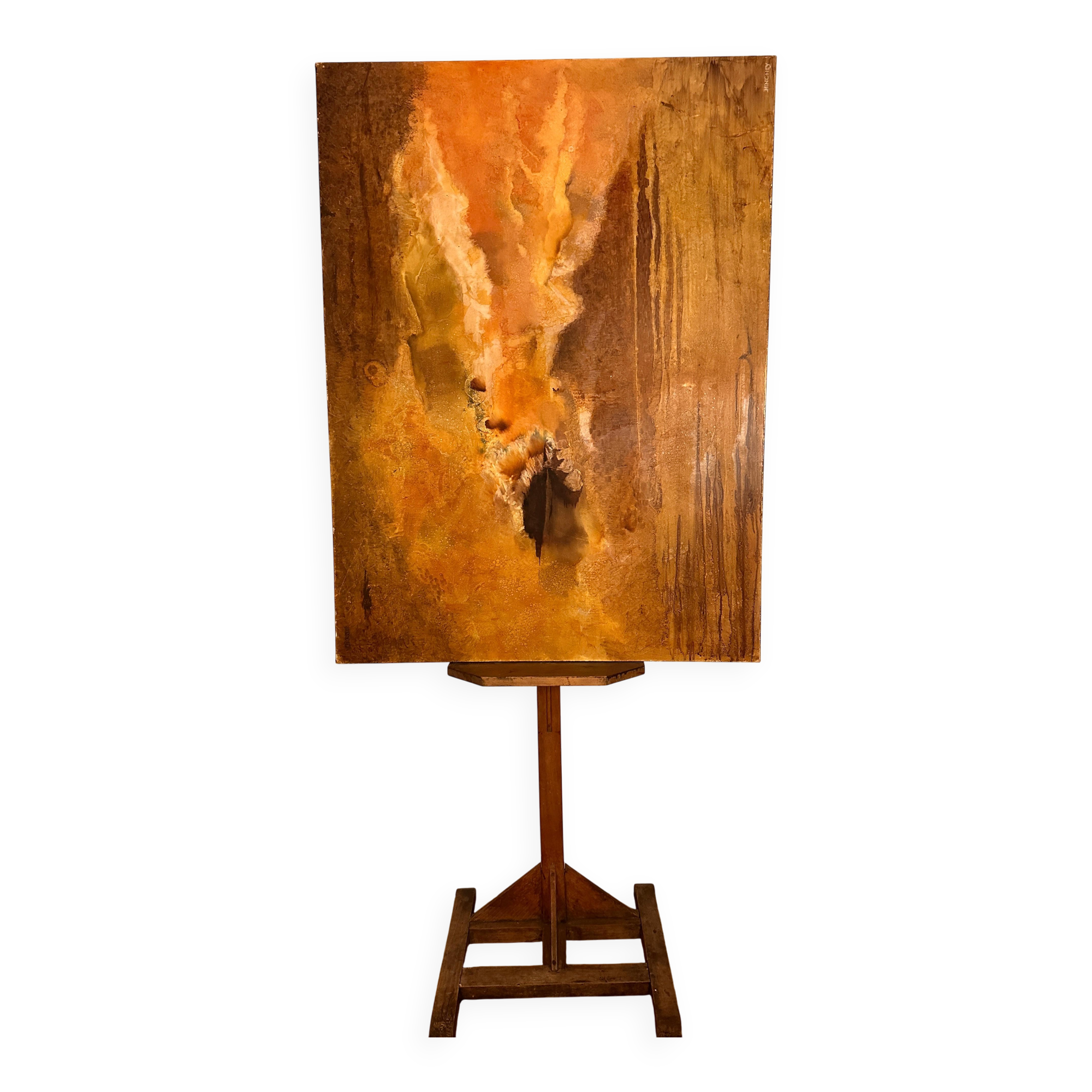 Large Abstract Painting by Walter Hinchey, Oil on Canvas, Signed, 2005