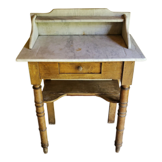 Antique toilet table with white marble top