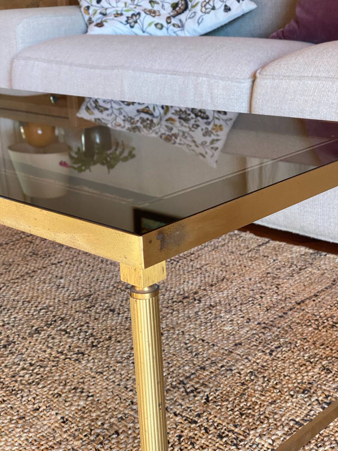 Vintage brass coffee table