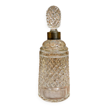 Carafe à whisky en cristal taillé avec bouchon, style Baccarat