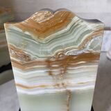 Art Deco onyx and marble bookends
