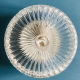 Plafonnier rond en verre ciselé