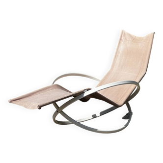 Chaise longue à bascule Roger Lecal modèle Jetstar 1975