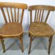 Lot de 4 chaise de bistrot en bois vintage