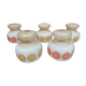 Lot 5 abat-jours en verre vintage 70's orange et jaune
