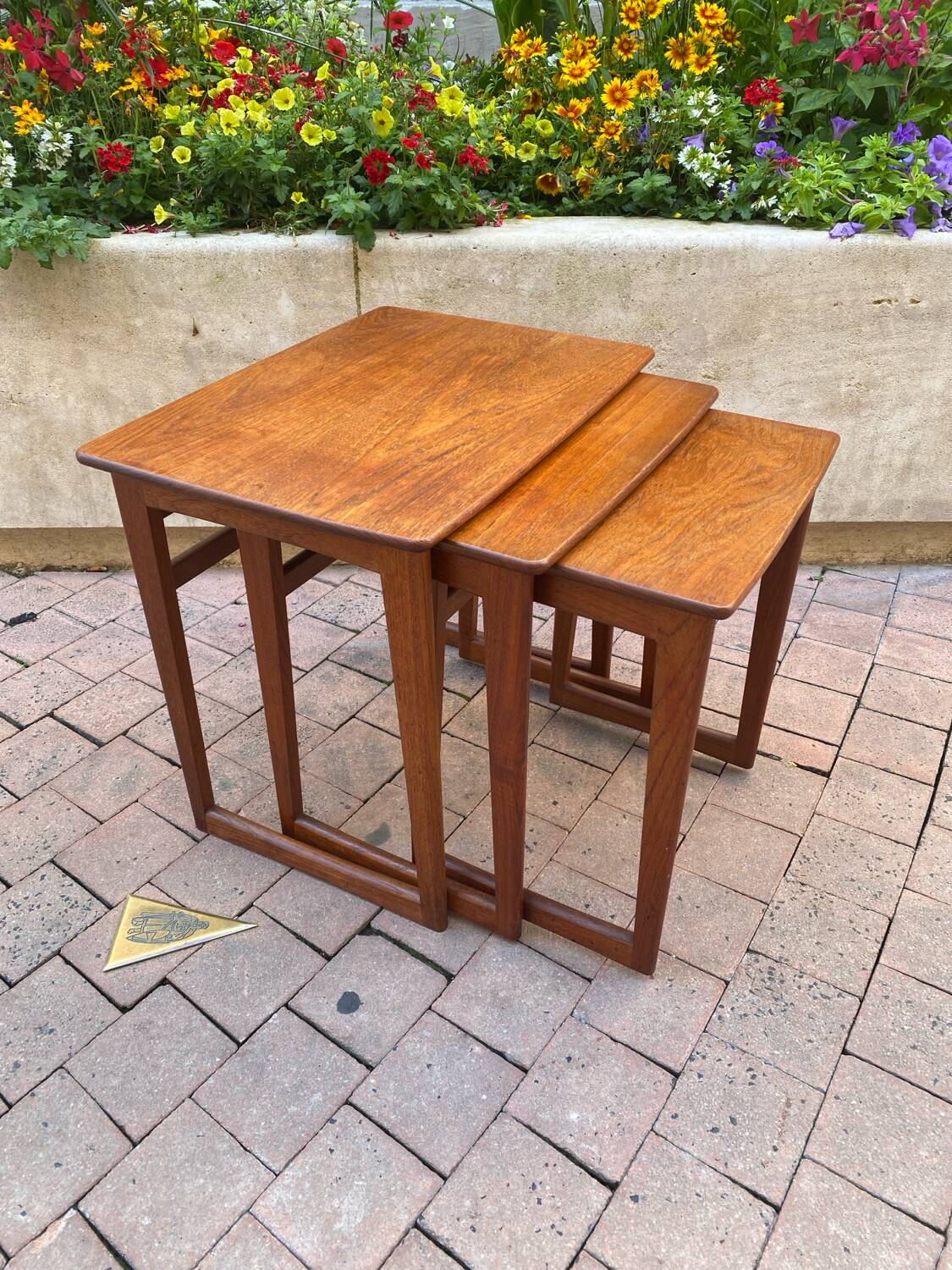 Table gigogne teck scandinave 1970