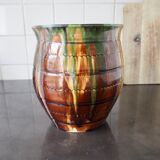 Glazed ceramic pot cover Provencal style