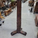 Large 18th century wooden column floor lamp