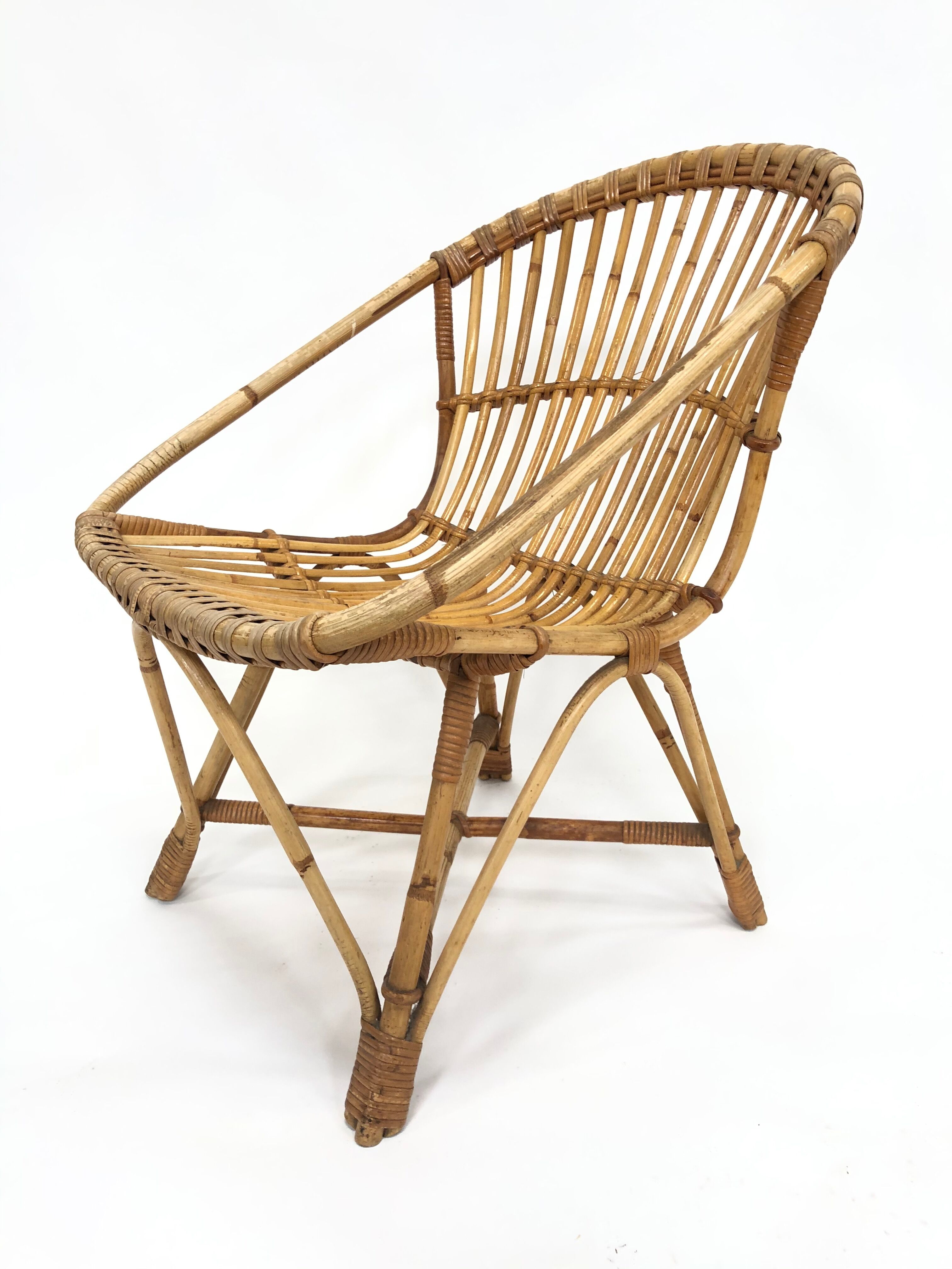 Rohe Noordwolde rattan chair, 1960, Netherlands