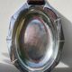 Art Deco silver-plated metal and wood dish