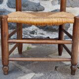 Chaise de nourrice paillée rustique