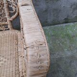 Ensemble de jardin en rotin Peacock banquette  et fauteuil