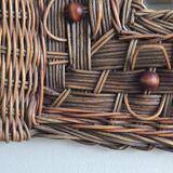 Vintage rattan mirror 1960