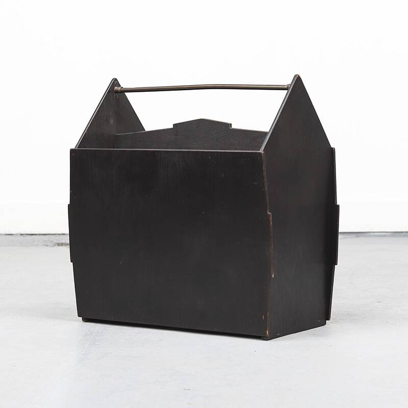 Antique Dutch Art Deco Bauhaus Magazine Rack