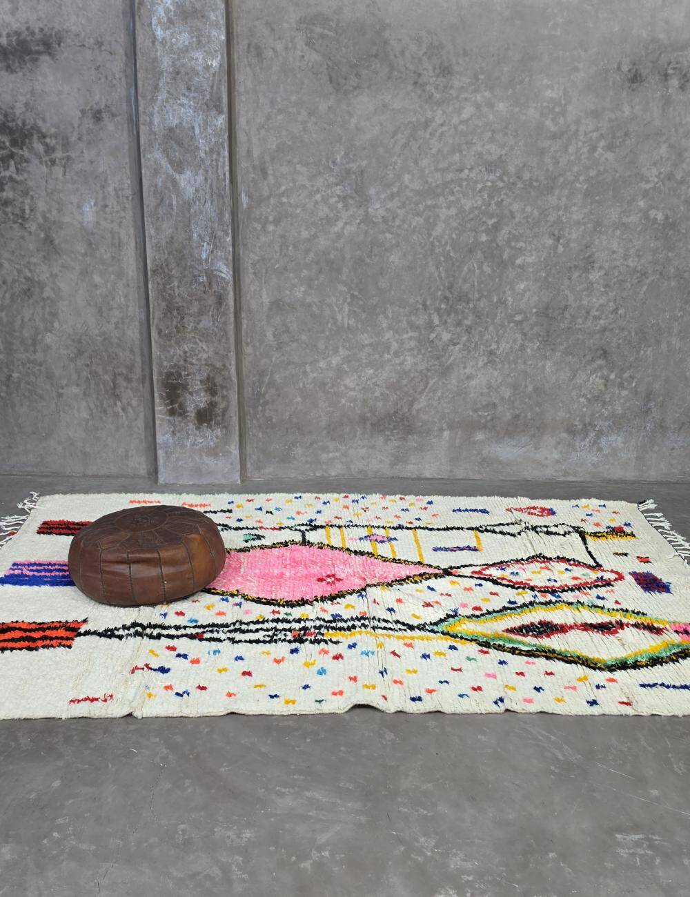 Tapis Azilal Marocain Coloré - 300 x 190 cm