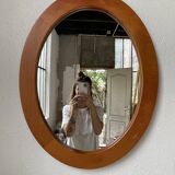 Oval cherry mirror