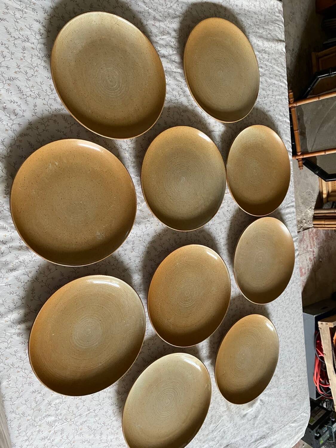 French village stoneware plate