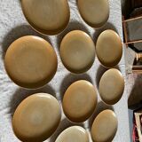 French village stoneware plate