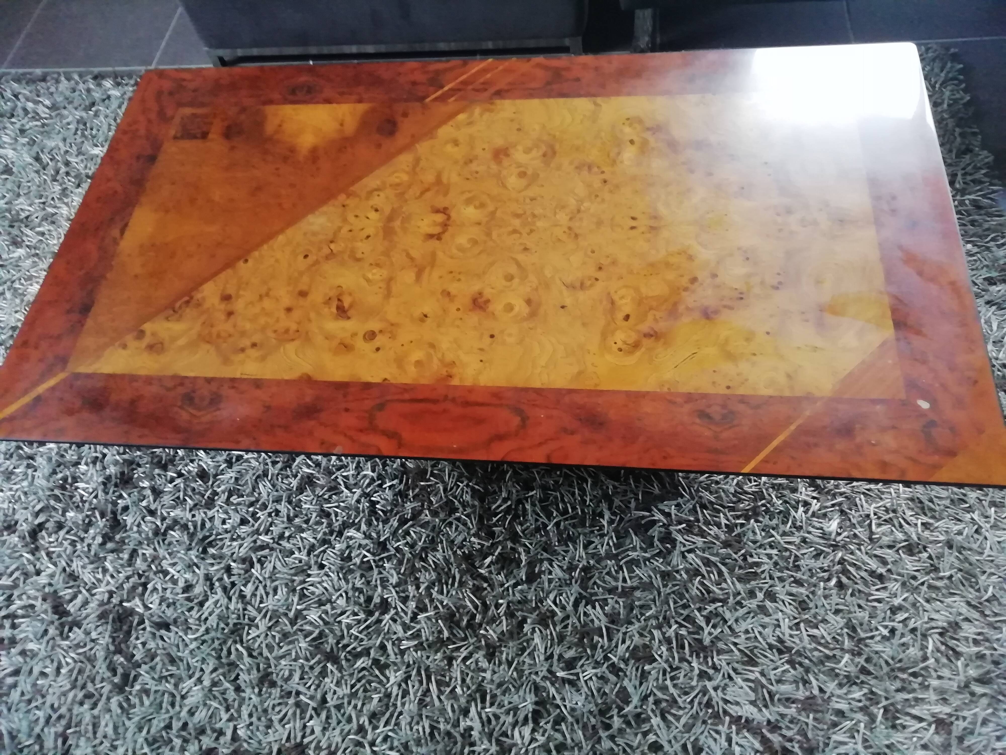 elm burl coffee table