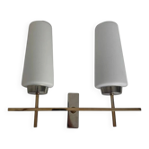 Vintage old french double wall light "maison arlus" 1950