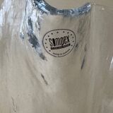 Sompex MCM vintage tissue vase: large clear textured glass