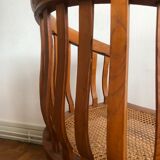 Exotic wooden canne colonial armchair