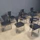 10 chaises de salle à manger postmodernes par Belgochrom, années 1980