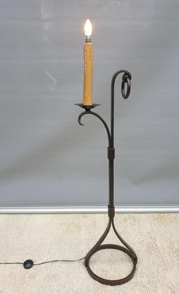 Lampadaire ferronnerie Jean-Pierre Ryckaert 1950 France