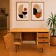 Bureau vintage placage teck
