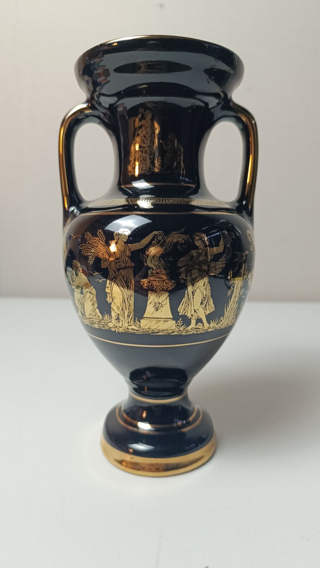 Amphora / Greek Vase Black and Gold Made in Greece 24K Gold