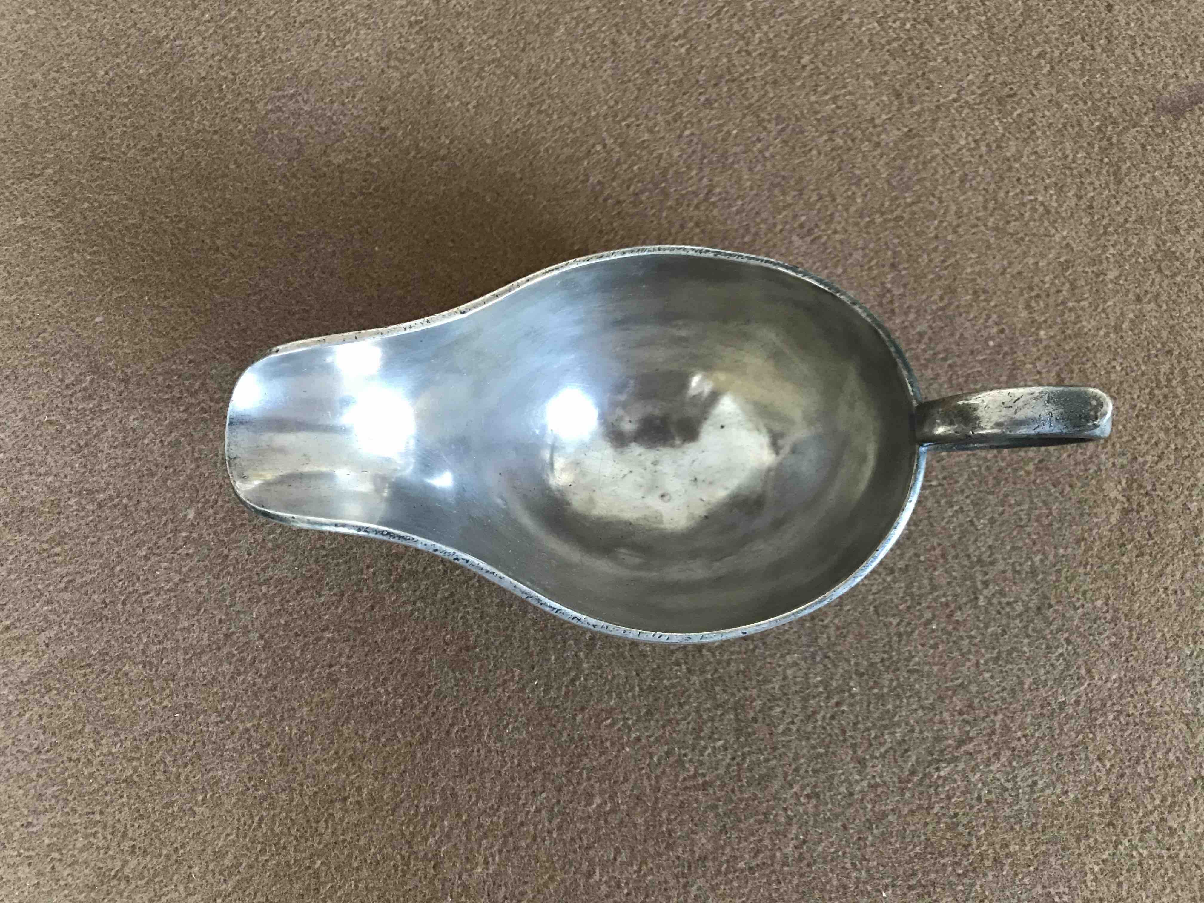 Silver metal sausage maker engraved Maison Dorée