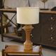 Lampe en chêne des années 1950