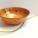 Orange Lacquered Porcelain Catchall by Royal Doulton, England