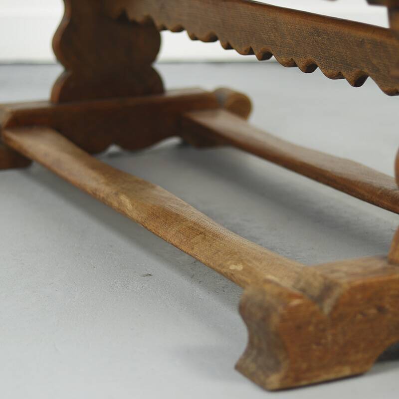 Rustic farmhouse oak refectory coffee table